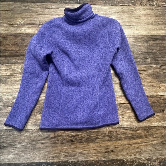Patagonia Women's Quarter Zip Fleece Pull Over Purple Sweater Jacket Sweatshirt - Picture 2 of 11